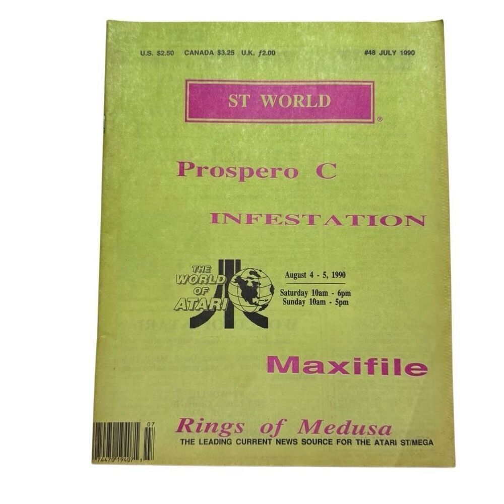 ST World Magazine Atari ST/ Volume V, No. 7, Issue #48 July 1990